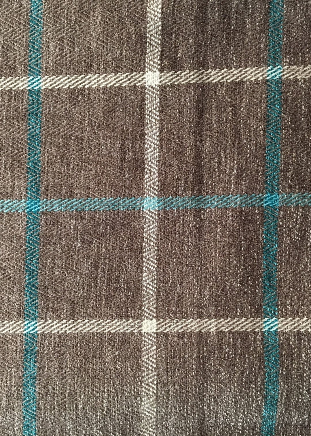 15691 Grey & Turquoise Plaid